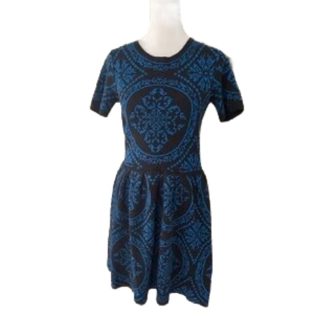Romeo & Juliet Couture Black and Blue Mini Dress
